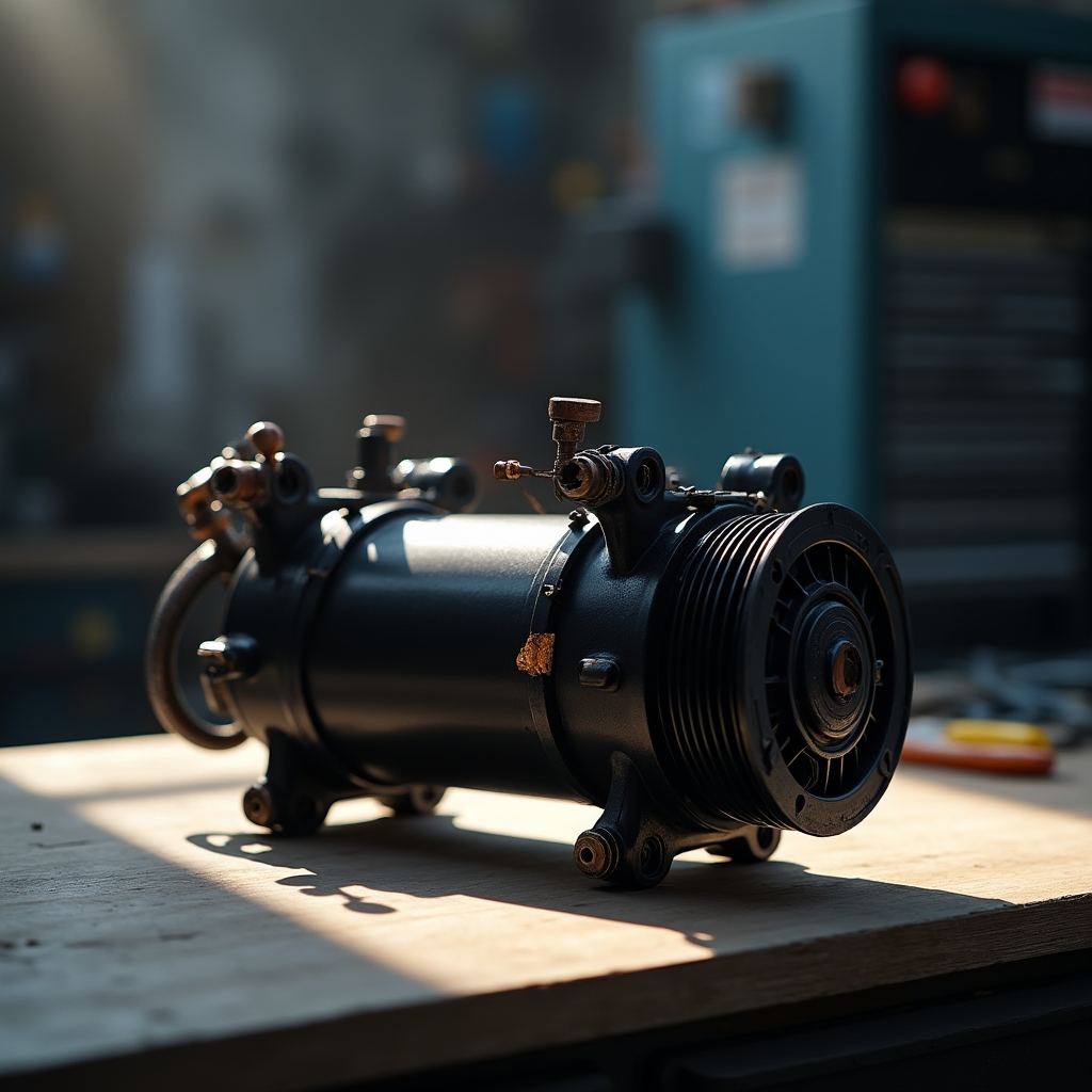 Компрессор холодильника, снятый для проверки и перепродажи